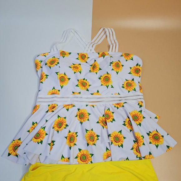 GEMAN Women's Retro High Waisted Bathing Suit Printed Two Pieces size XX-L NEW - Picture 5 of 16